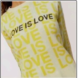 Spiritual Gangster - Yellow 'Love Is Love' Sweater - size Medium